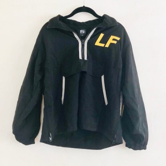 LF Jacket S NWT Windbreaker Pullover Mesh Sleeve Black Yellow Australia Brand - Picture 5 of 14